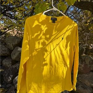 Polo by Ralph Lauren Men's Bright Yellow Long Sleeve Tee